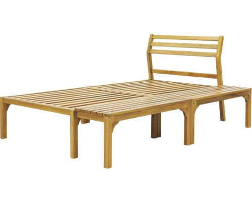 Gartenbank aus Holz mit Rückenlehne