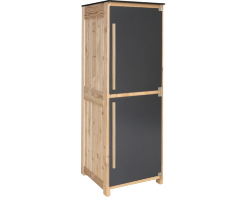 Konsta Armoire de jardin/Cuisine d'extérieur Type 603 sapin de Douglas armoire haute 60 x 58 x 172 cm HPL anthracite