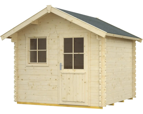 Abri de jardin en bois avec fenêtre et porte