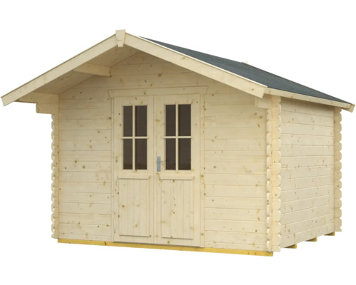 Gartenhaus aus Holz mit Doppeltür und Satteldach