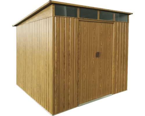 Abri de jardin en métal avec porte et lanterneau