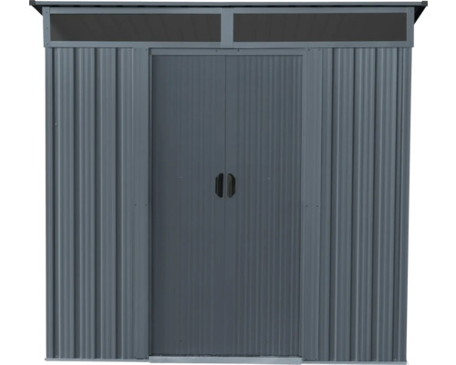 Abri de jardin métallique avec double porte pour rangement des outils de jardin