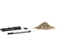 Kit de prélèvement d''échantillons de sol avec tarière, pelle, sonde et tas de substrat