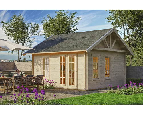 Chalet de jardin SKAN HOLZ Bern 1 avec plancher 420x420 cm naturel