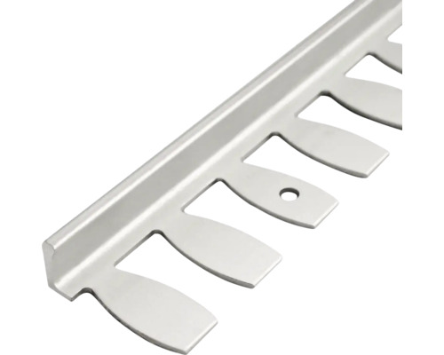 Profilé de carrelage en acier inoxydable avec motif de feuilles