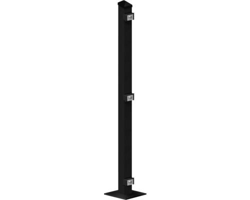 Poteau de clôture avec support de lampe