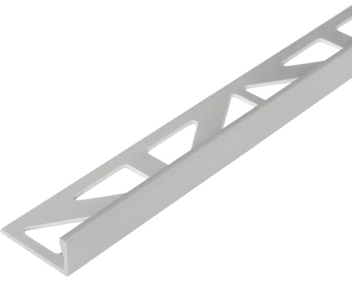 Profilé de carrelage en plastique avec découpes triangulaires