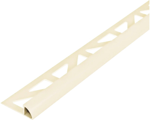 Profilé de carreaux en plastique avec découpes triangulaires