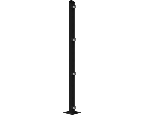 Poteau de clôture avec supports