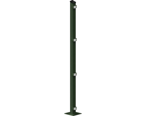 Zaunpfosten mit Lampen