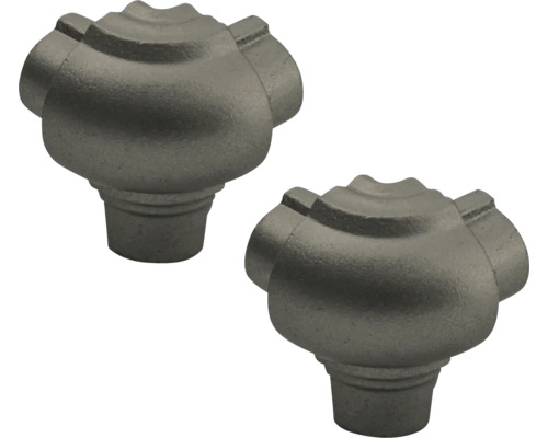 Zwei Möbelknöpfe im Blumendesign