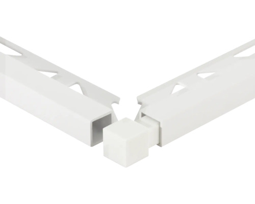 Profilé de carrelage en plastique avec connecteur d''angle