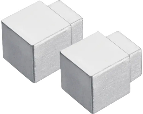 Pièce d'angle Squareline aluminium argent 4.5 mm