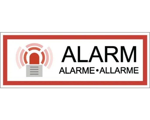 Warnschild Alarm 175 x 65 mm