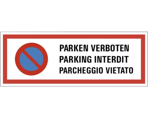 Warnschild Parken verboten 175 x 65 mm