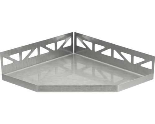 Étagère d''angle en métal avec découpes triangulaires