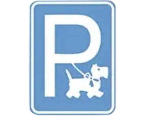 Hinweisschild Parkplatz für Hunde 150 x 200 mm
