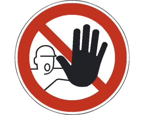 Plaque d'avertissement Accès interdit aux personnes non autorisées 200 mm