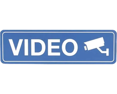 Plaque d'avertissement Surveillance vidéo 330 x 95 mm