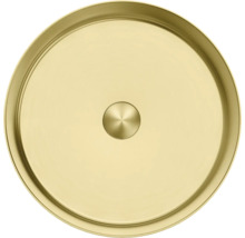 Vasque à poser ronde en métal avec évacuation