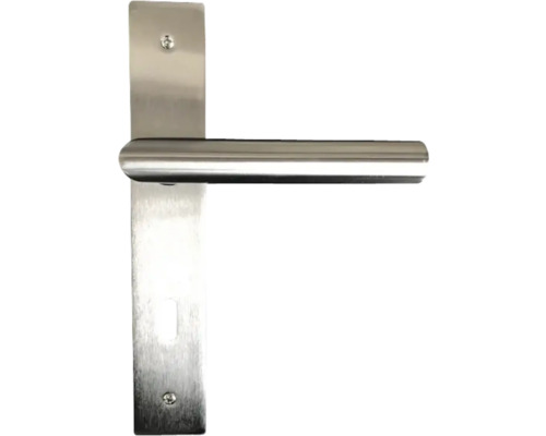 Edelstahl Türdrücker mit Langschild