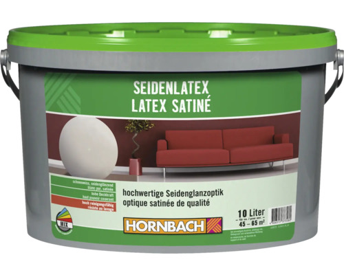 HORNBACH Latexfarbe Seidenlatex weiss 10 l HORNBACH Latexfarbe Seidenlatex weiss 10 l
