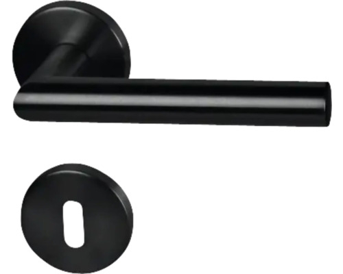 Poignée de porte avec rosette de clé