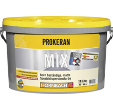 Seau de peinture gris Prokeran Mix avec couvercle jaune, contenu d''environ 10 litres