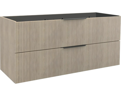 Meuble sous lavabo Jungborn QUATTRO 120x55x46 cm tabac chêne