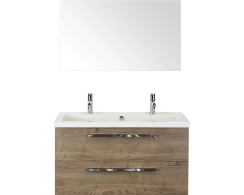 Waschtisch mit Unterschrank und Spiegel für das Badezimmer