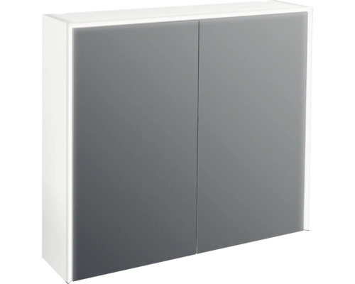 Armoire de toilette à LED Jungborn QUATTRO/NOVE/SEDICI LxHxP 80x70x20 cm blanc mat