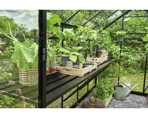 Tisch Eden Greenhouses f.Gewächshaus 311x64 cm Aluminium schwarz