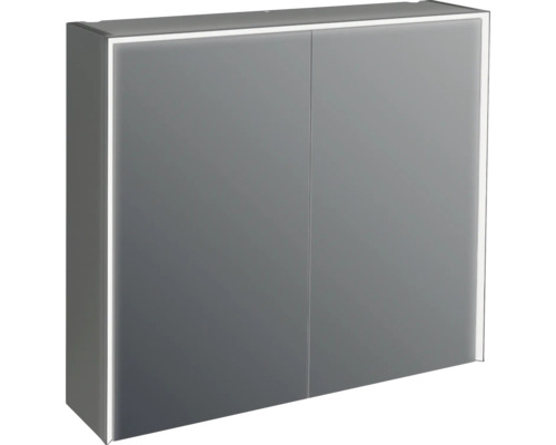 Armoire de toilette à LED Jungborn QUATTRO/NOVE/SEDICI LxHxP 80x70x20 cm noir mat