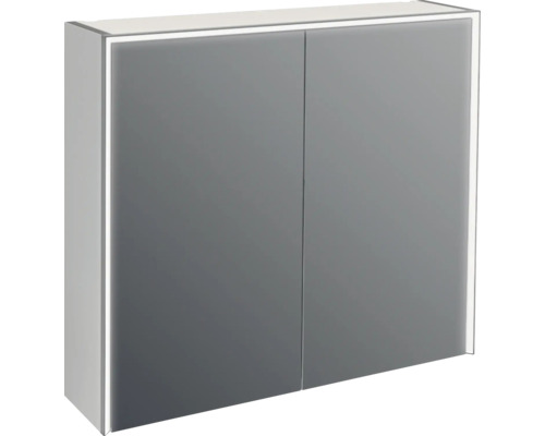 Armoire de toilette à LED Jungborn QUATTRO/NOVE/SEDICI LxHxP 80x70x20 cm gris clair