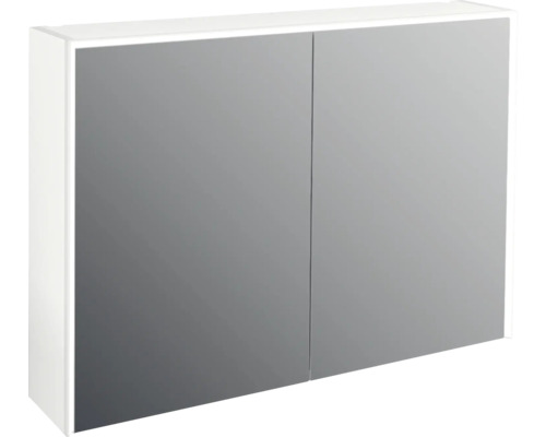 Armoire de toilette à LED Jungborn QUATTRO/NOVE/SEDICI LxHxP 100x70x20 cm blanc mat