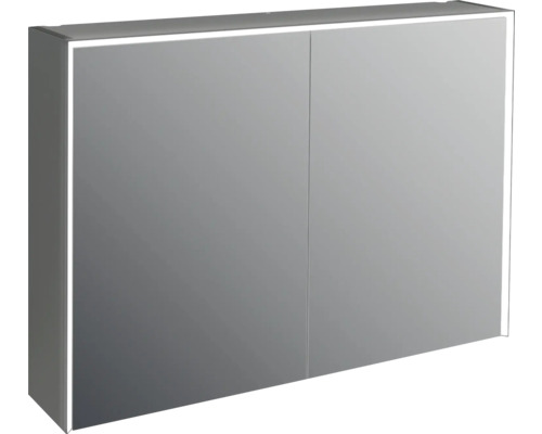 Armoire de toilette à LED Jungborn QUATTRO/NOVE/SEDICI LxHxP 100x70x20 cm noir mat
