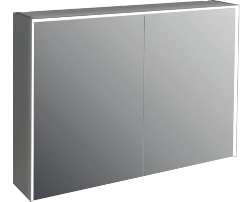 LED Spiegelschrank Jungborn QUATTRO/NOVE/SEDICI BxHxT 100x70x20 cm schwarz matt