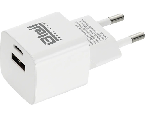 USB Ladegerät 20W PD 1xUSB A, 1xUSB C