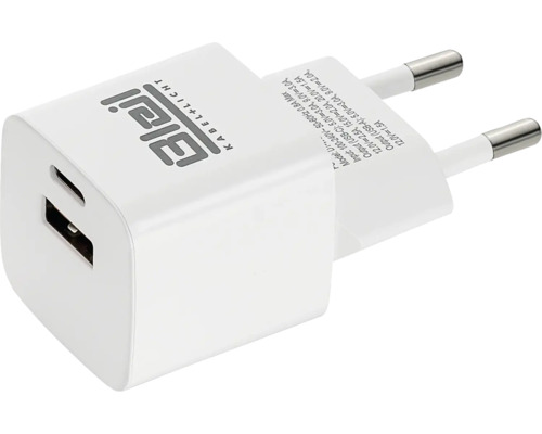 Adaptateur de prise avec ports USB et logo Bleil