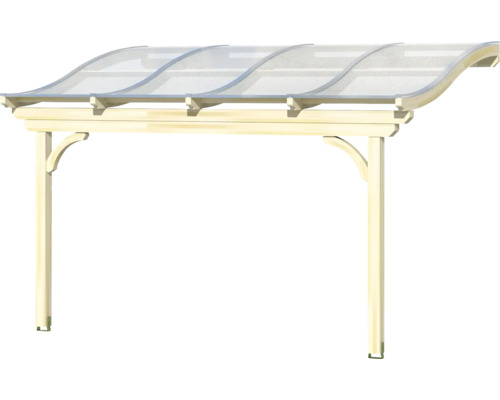 Abri de voiture en bois avec toit transparent