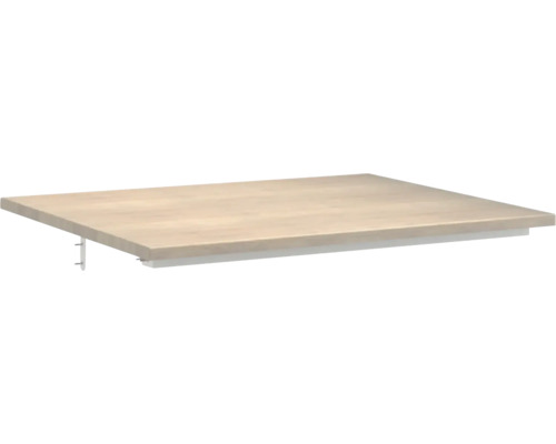 Waschtischplatte Jungborn QUATTRO/NOVE 61x46x1.6 cm tabak eiche Holzregal mit Halterung