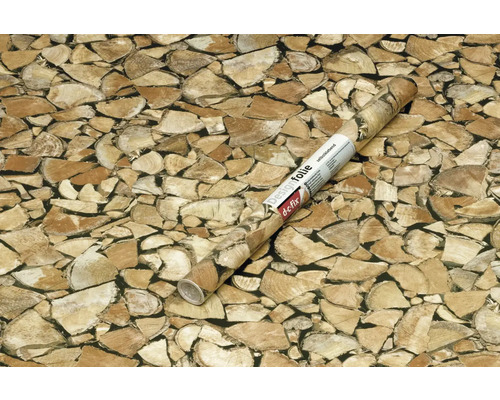 Rouleau de film design avec motif de pile de bois