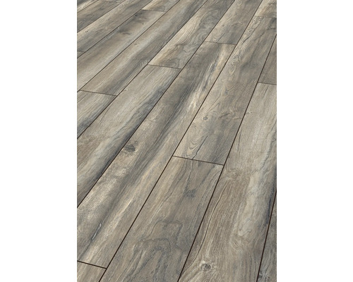 Sol stratifié posé, aspect bois.