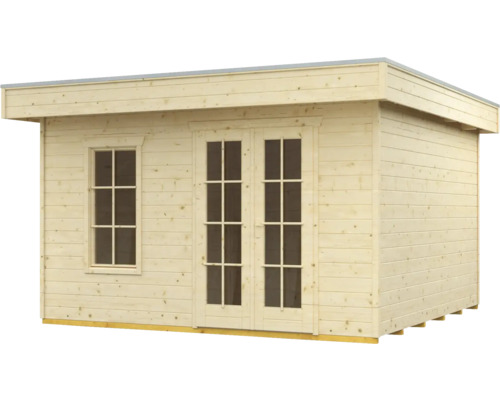 Abri de jardin en bois avec fenêtre et porte double