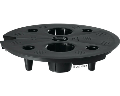 Fond de séparation Lechuza pour Classico Color/Rustico 5 noir Insert de pot de fleurs noir pour pots de fleurs avec trous pour l''irrigation