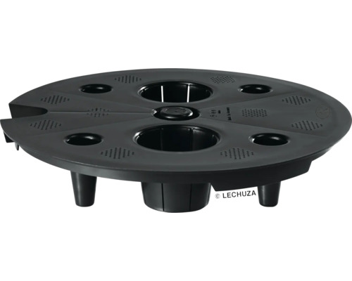 Fond de séparation Lechuza pour Classico Color 43 noir Lechuza Plateau pour pots à herbes aromatiques avec plusieurs ouvertures