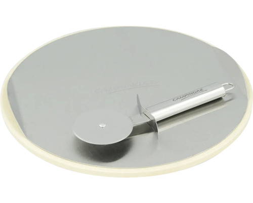 Pierre à pizza avec roulette à pizza