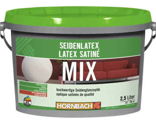 Pot de peinture d''intérieur latex satiné de 2,5 litres