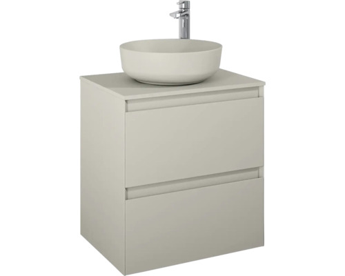 Meuble sous lavabo Jungborn DECEM lxhxp 60x63.5x45.8 cm fume mat