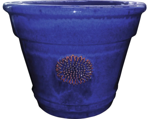 Pot de fleurs Lafiora céramique 36 x 36 x 29 cm bleu